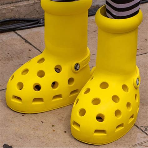 mschf crocs big yellow boots.